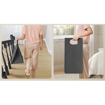 Koš na prádlo HAMPER šedá/světle hnědá 2