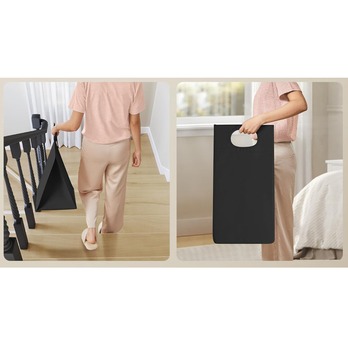 Koš na prádlo HAMPER černá/světle hnědá 2