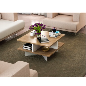 Konferenční stolek HAMTON ořech/bílá 1