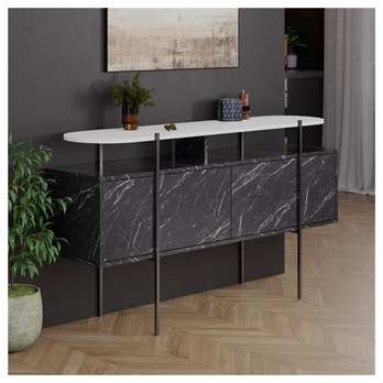 Konzolový stolek HANLEY antracitová/bílá 1