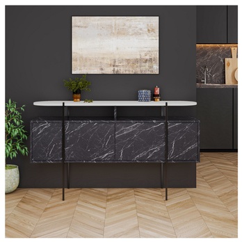 Konzolový stolek HANLEY antracitová/bílá 3