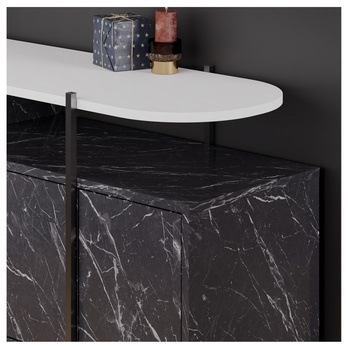 Konzolový stolek HANLEY antracitová/bílá 4