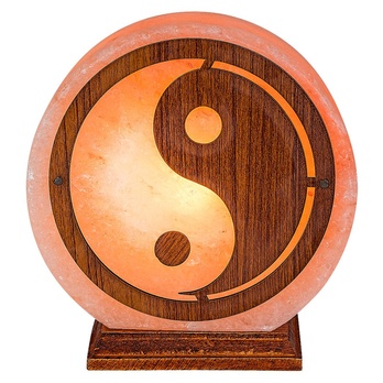 Solná lampa HARMIO oranžová/přírodní 2