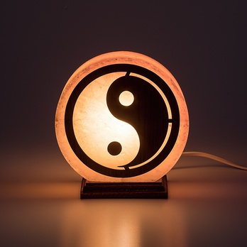 Solná lampa HARMIO oranžová/přírodní 4