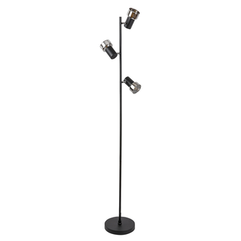 Stojací lampa HATICE 5 černá/tónované sklo 2