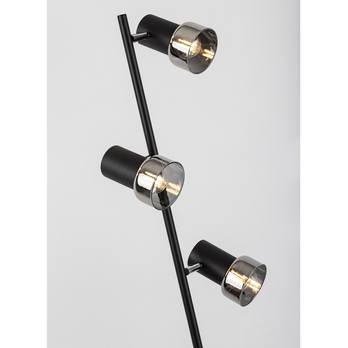Stojací lampa HATICE 5 černá/tónované sklo 4