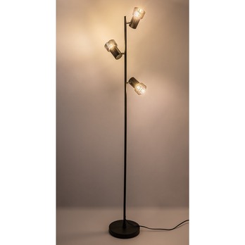 Stojací lampa HATICE 5 černá/tónované sklo 5