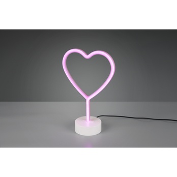 Stolní LED lampa HEART bílá 1