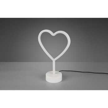 Stolní LED lampa HEART bílá 2