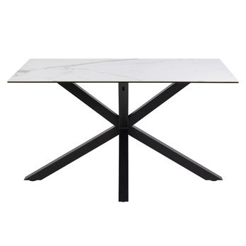 Jídelní stůl HEAVEN 135 bílá/matná černá 2