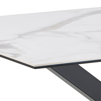 Jídelní stůl HEAVEN 135 bílá/matná černá 3