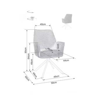 Jídelní židle HEGU šedobéžová 5