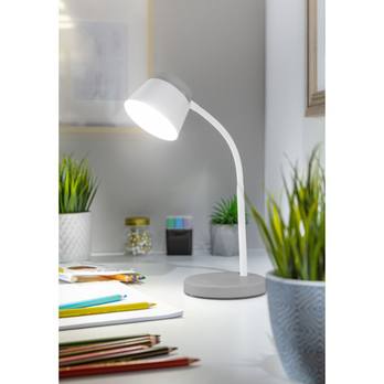 Stolní lampa HELIN bílá/šedá 1