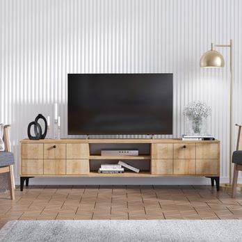 TV komoda HERA dub/černá 1