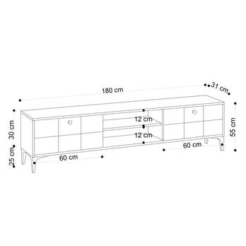 TV komoda HERA dub/černá 3