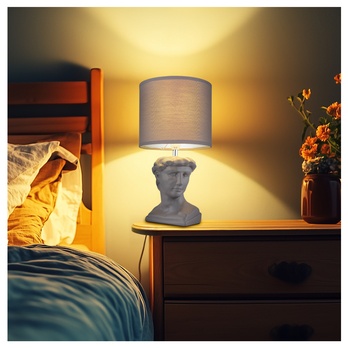 Stolní lampa HERMES šedá 1