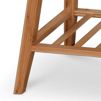 Botníková lavice HERMES bambus/šedá, šířka 100 cm 2