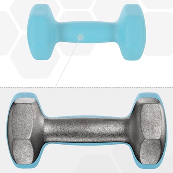 Sada činek se stojanem HEX růžová, 6 ks 5