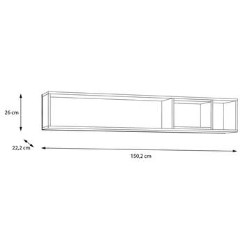 Nástěnná police HIGH ROCK 10 černá/dub riviera 5
