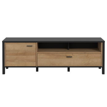 TV komoda HIGH ROCK 1 černá/dub riviera 3