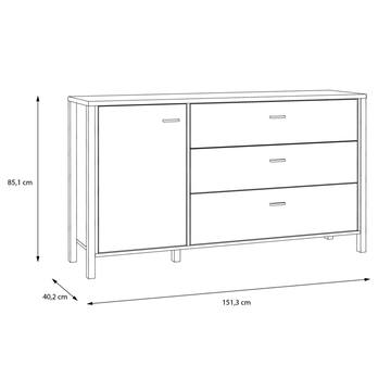 Komoda HIGH ROCK 3 černá/dub riviera 7