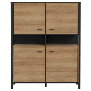 Regál HIGH ROCK 6 černá/dub riviera 3