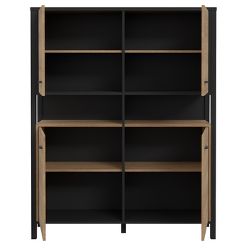 Regál HIGH ROCK 6 černá/dub riviera 4