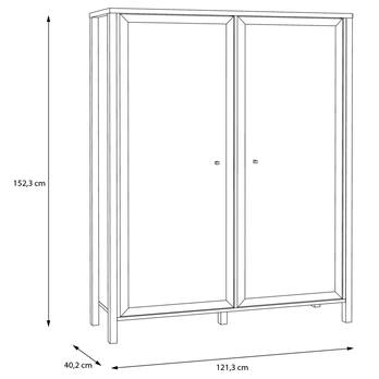 Vitrína HIGH ROCK 7 černá/dub riviera 8