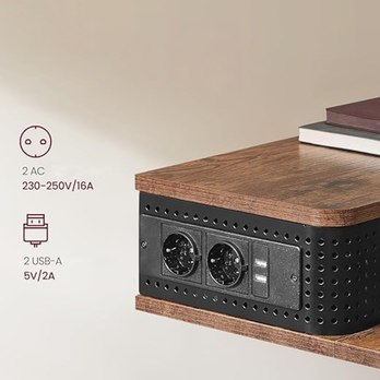 Psací stůl HIGH hnědá/černá 4