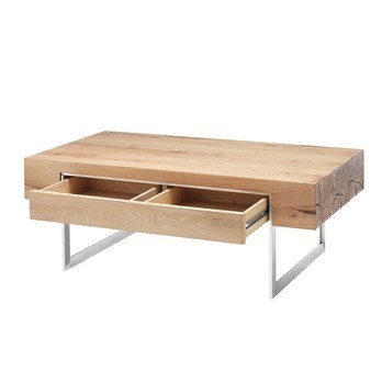 Konferenční stolek HINCKLEY dub/nerez 2