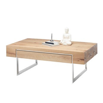 Konferenční stolek HINCKLEY dub/nerez 5