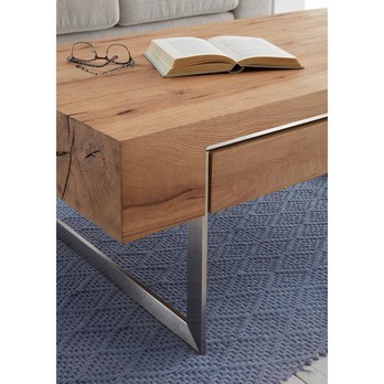 Konferenční stolek HINCKLEY dub/nerez 6