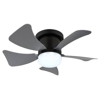 Stropní LED svítidlo s ventilátorem HINES šedá/černá 3