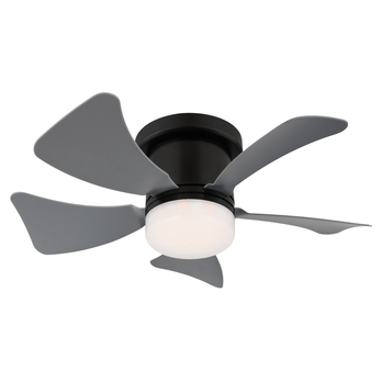 Stropní LED svítidlo s ventilátorem HINES šedá/černá 4