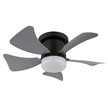 Stropní LED svítidlo s ventilátorem HINES šedá/černá 5