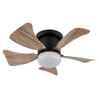 Stropní LED svítidlo s ventilátorem HINES přírodní/černá 5