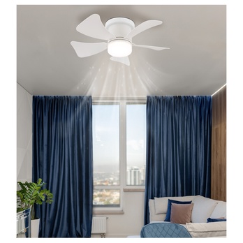 Stropní LED svítidlo s ventilátorem HINES bílá 1