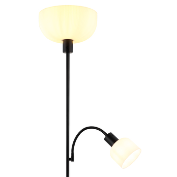 Stojací lampa HINTON černá/bílá 5