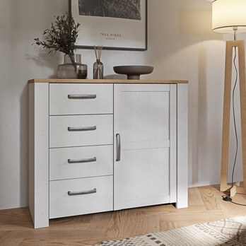 Komoda HOBLO dub riviera/modřín, šířka 102 cm 1