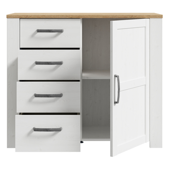 Komoda HOBLO dub riviera/modřín, šířka 102 cm 4