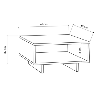 Konferenční stolek HOLA dub/antracitová 2