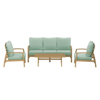 Zahradní set HOLSTEIN teak/zelená 2