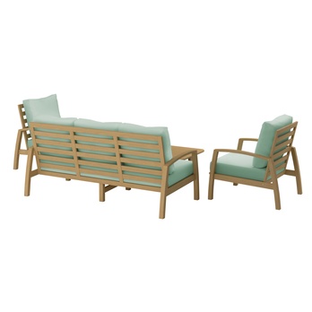 Zahradní set HOLSTEIN teak/zelená 3
