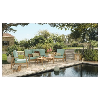 Zahradní set HOLSTEIN teak/zelená 1