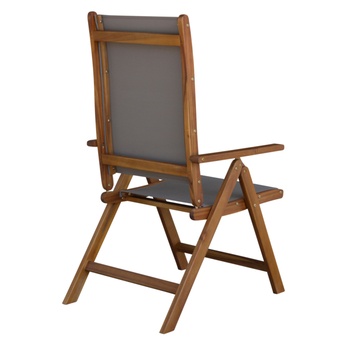 Zahradní židle HOLSTEIN teak/šedá 2