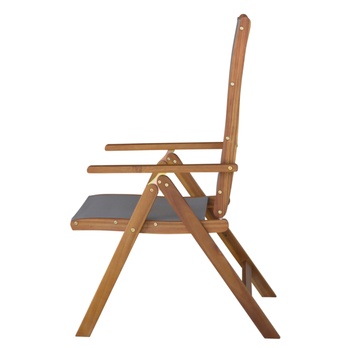 Zahradní židle HOLSTEIN teak/šedá 3