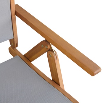 Zahradní židle HOLSTEIN teak/šedá 5