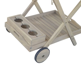 Servírovací vozík HOLSTEIN světlý teak 3