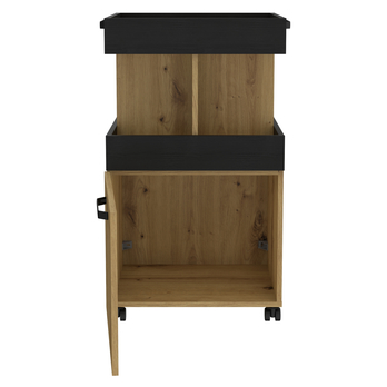 Bar na kolečkách HOME BAR II dub artisan/černý dub 3