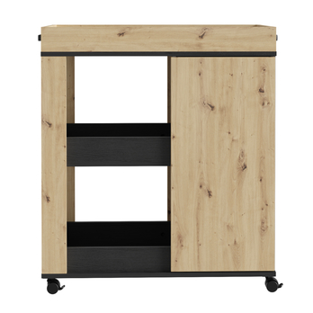 Bar na kolečkách HOME BAR III dub artisan/černý dub 2